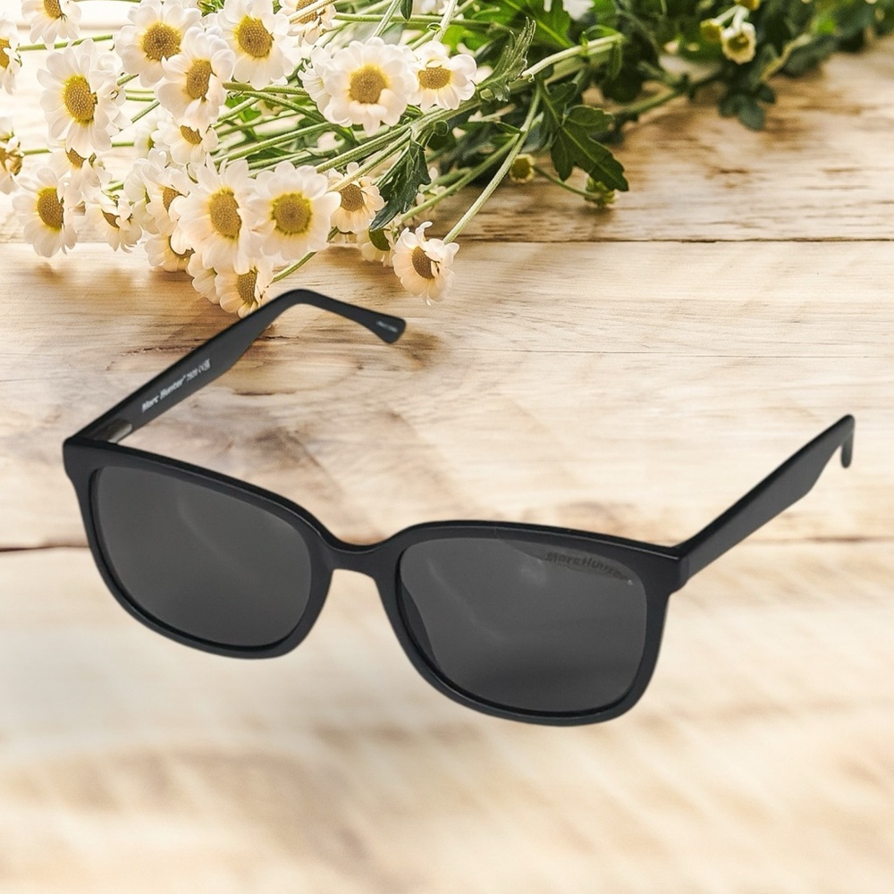 Marc Hunter Designer #7928 Matte Black Sunglasses 55/19/145 Excellent Condition